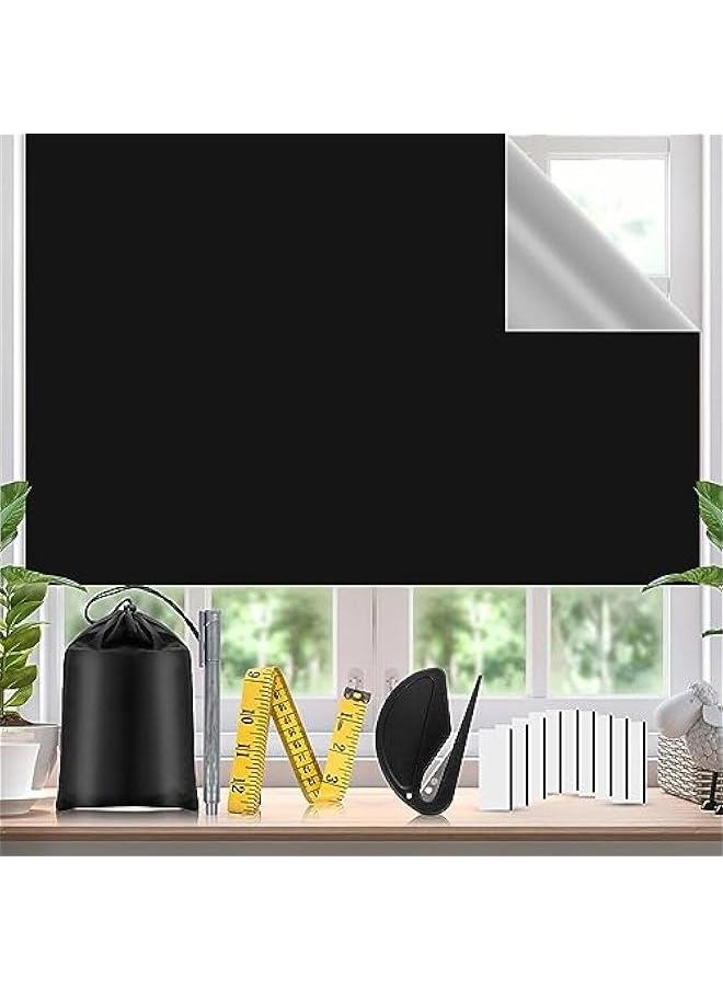 MOXO Blackout Blind, Portable Blackout Blind for Bedroom, Blackout Material, Travel Blackout Blind, Easy to Stick on Blackout Blinds for , Cut at Will, Suitable for Any Window300  145cm  - Image 1