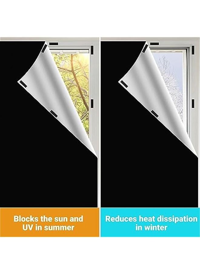 MOXO Blackout Blind, Portable Blackout Blind for Bedroom, Blackout Material, Travel Blackout Blind, Easy to Stick on Blackout Blinds for , Cut at Will, Suitable for Any Window300  145cm  - Image 5