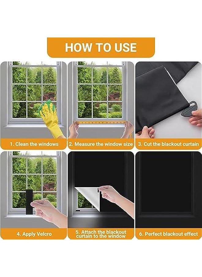 Blackout Blind, Portable Blackout Blind for Bedroom, Blackout Material, Travel Blackout Blind, Easy to Stick on Blackout Blinds for , Cut at Will, Suitable for Any Window300  145cm - pzsku/ZC665F8150A8DF38DE4C1Z/45/_/1726680219/bd1384c7-4c44-4ff0-b422-a3ff06900f90