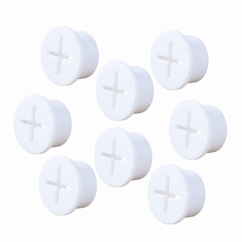 keenkee Jjy 8 Pack Cable Cord Grommet 3/4 Inch Flexible Wire Rubber Grommets For Desk And Other Furnitures Wire Hole Cover Cable Management Wire Organizer Cable Pass Through  White Color - Image 1