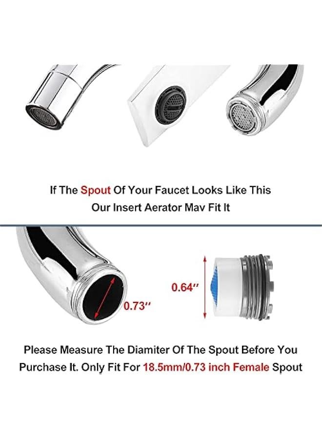 MOXO Kitchen Bathroom Faucet Flow Restrictor Replacement Parts 12 GPM Aerator Insert 6 - Image 4