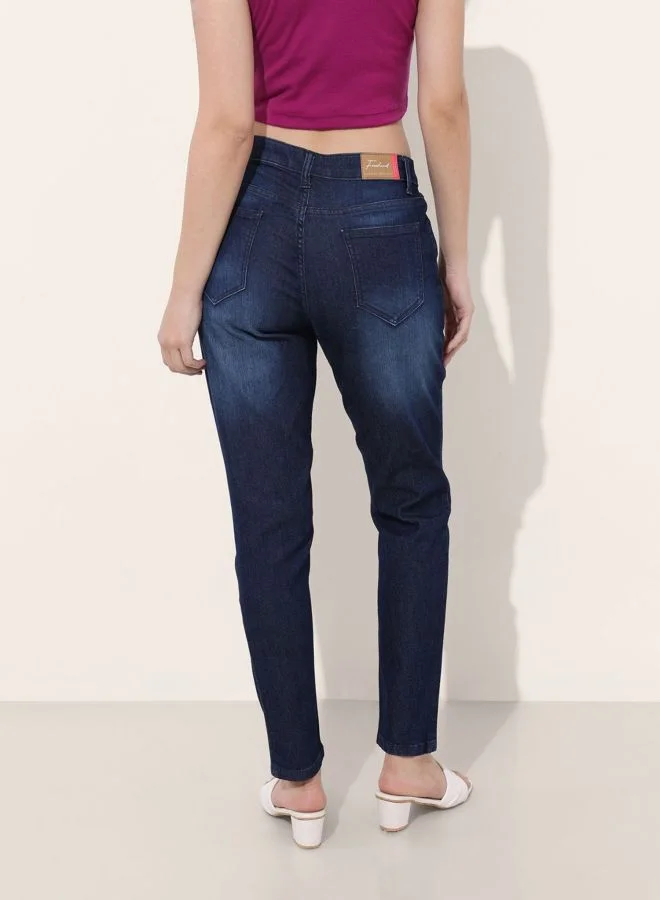 Freehand  Women Slim Fit Solid Mid Rise Jeans  | Best Price UAE