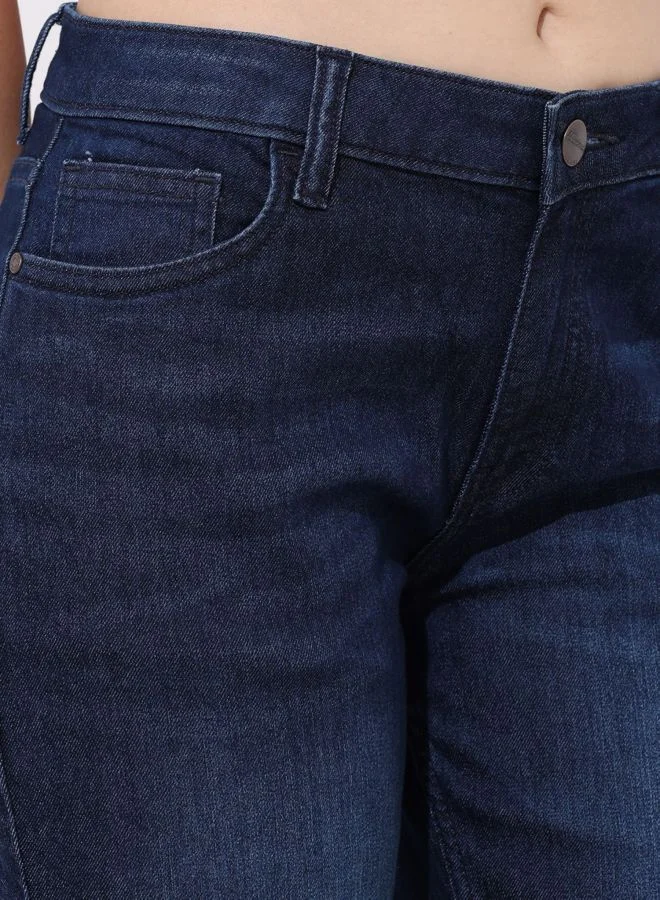 Freehand  Women Slim Fit Solid Mid Rise Jeans  | Best Price UAE