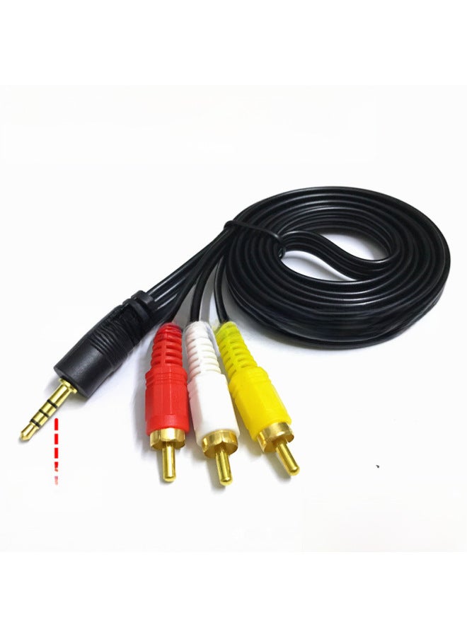 1.5 M AV Line 3.5mm Audio Line One Point Three Lotus Line 3RCA Audio And Video Line 3.5 To Color Difference Line-Color:One-three AV Line (plus Head) Without Packaging-Length:1.5 M (from 1000)  - Image 1