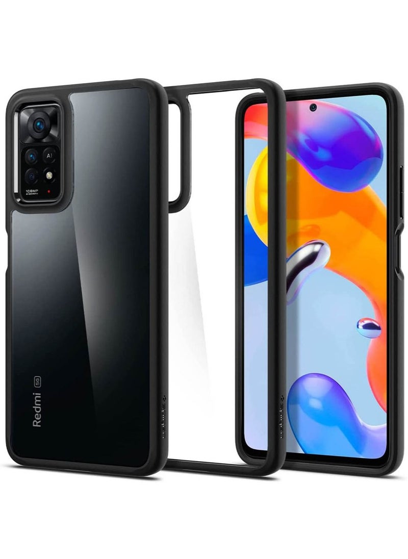 Spigen Ultra Hybrid Case Cover for Xiaomi Redmi Note 11 PRO and Redmi Note 11 Pro 5G - Matte Black  - Image 1