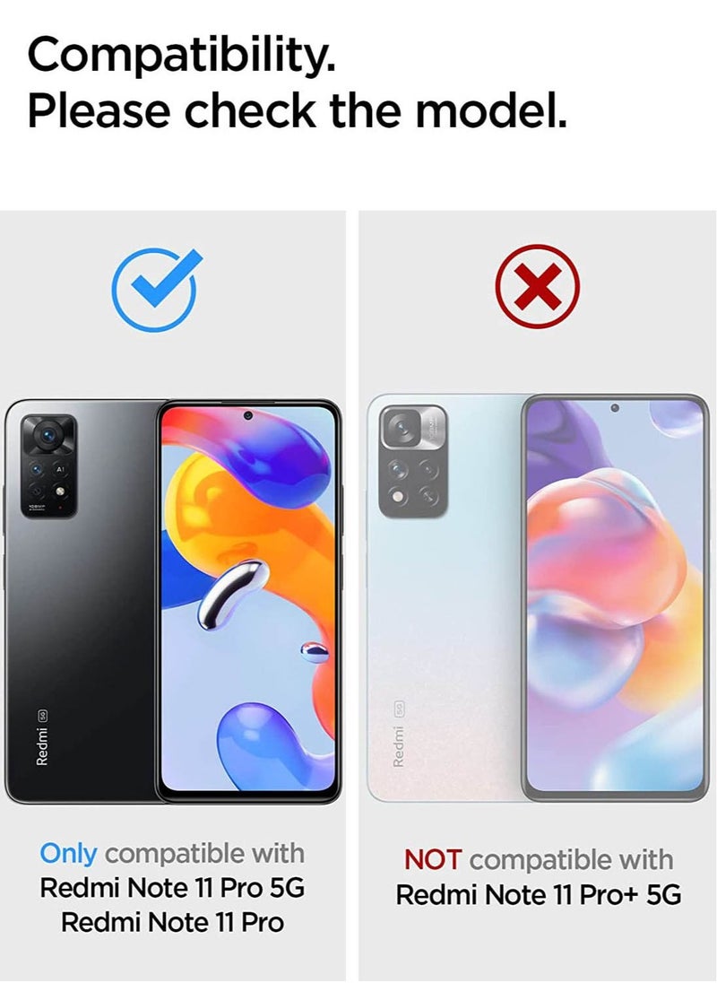 Spigen Ultra Hybrid Case Cover for Xiaomi Redmi Note 11 PRO and Redmi Note 11 Pro 5G - Matte Black  - Image 2