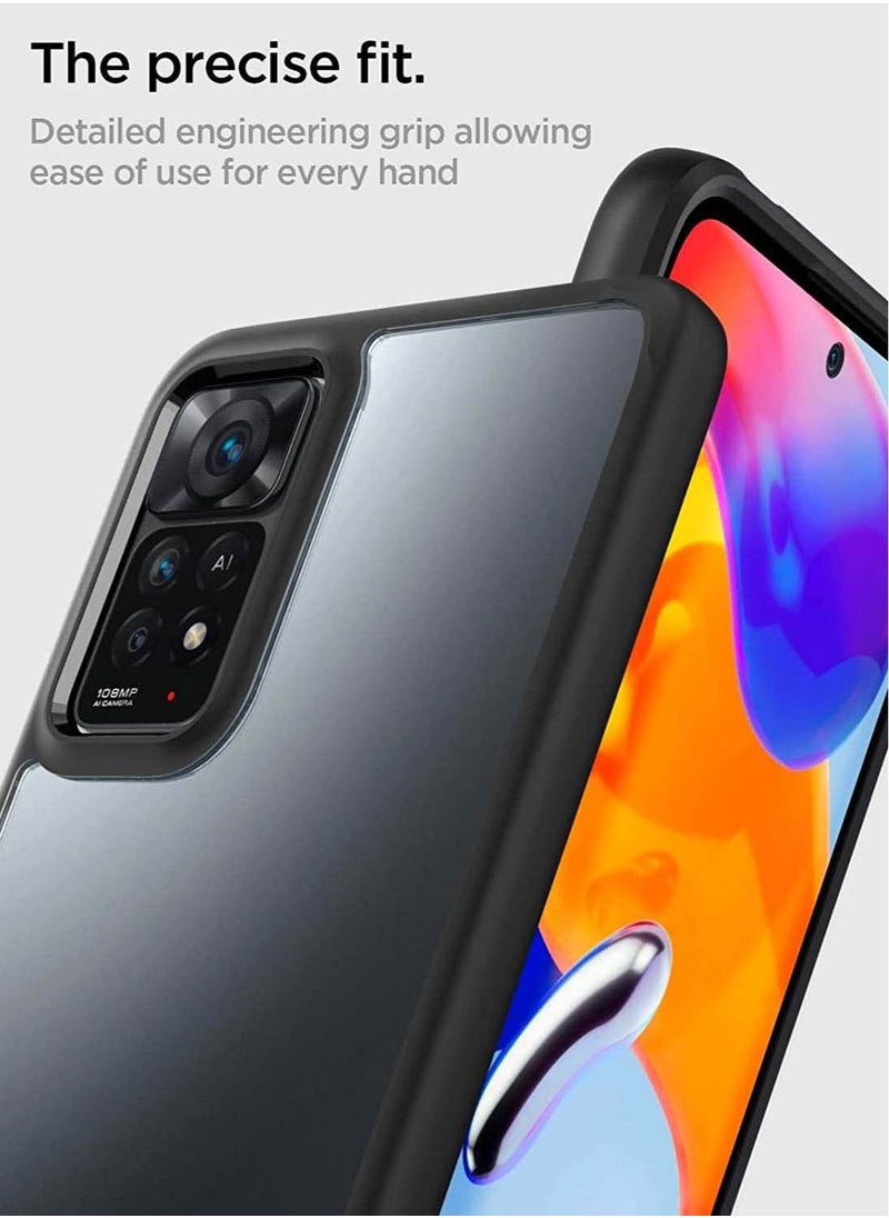 Spigen Ultra Hybrid Case Cover for Xiaomi Redmi Note 11 PRO and Redmi Note 11 Pro 5G - Matte Black  - Image 3
