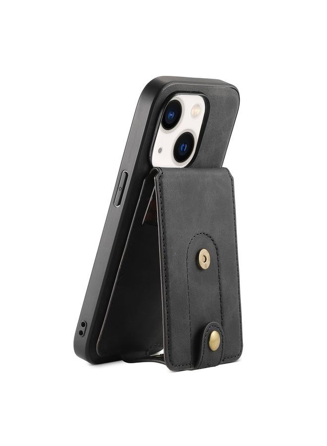 Denior Case For iPhone 14 Plus D14 NK Retro Pattern MagSafe Magnetic Card Holder Leather Phone Case - Image 1