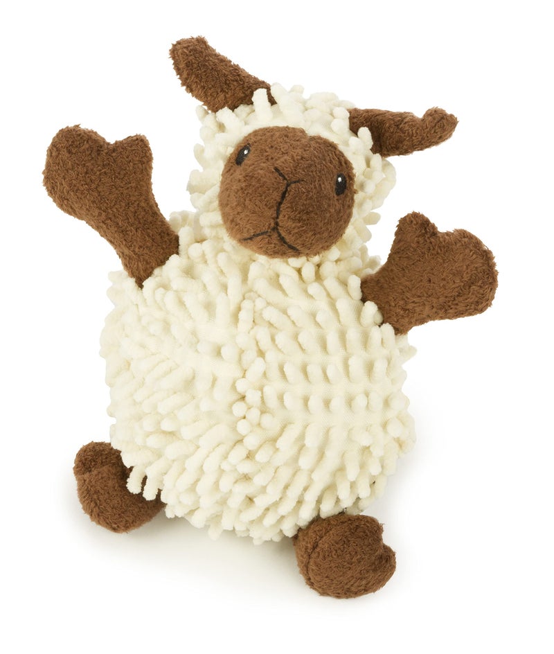 goDog Fuzzy Wuzzy Lamb Squeaky Plush Dog Toy, Chew Guard Technology - Assorted, Small - Image 2