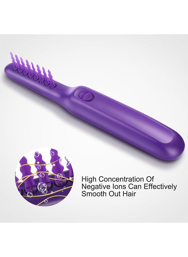 Sharpdo Detangling Comb, Portable Electric Hair Brush Purple Anti Knotting for Travel - Image 4
