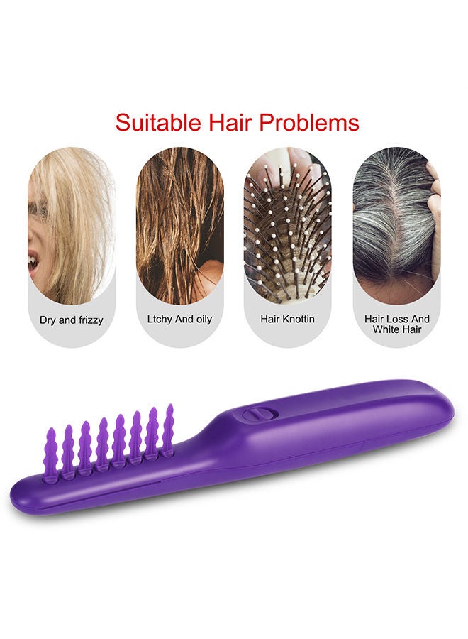 Sharpdo Detangling Comb, Portable Electric Hair Brush Purple Anti Knotting for Travel - Image 3