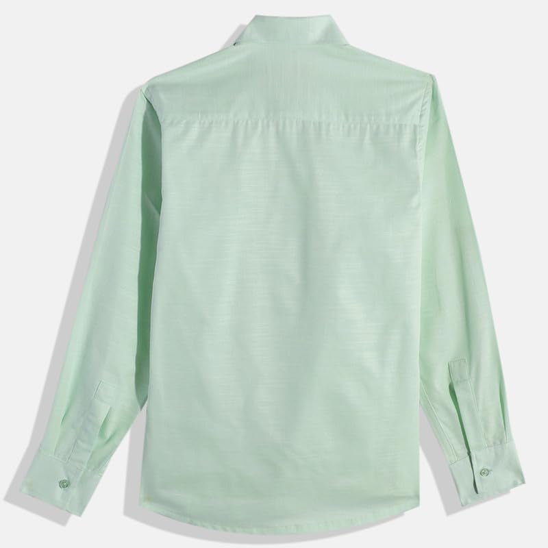 CHARCHIT Boys Cotton Regular Fit Plain Full Sleeves Casual Shirt - SeaGreen - Image 2
