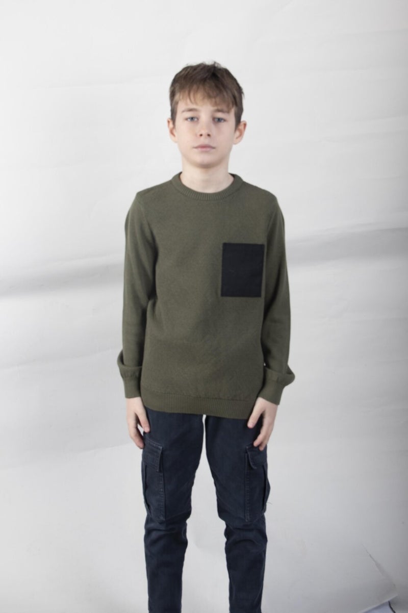 Pocket Detailed Child Knitwear SWEATER(C22-18937)