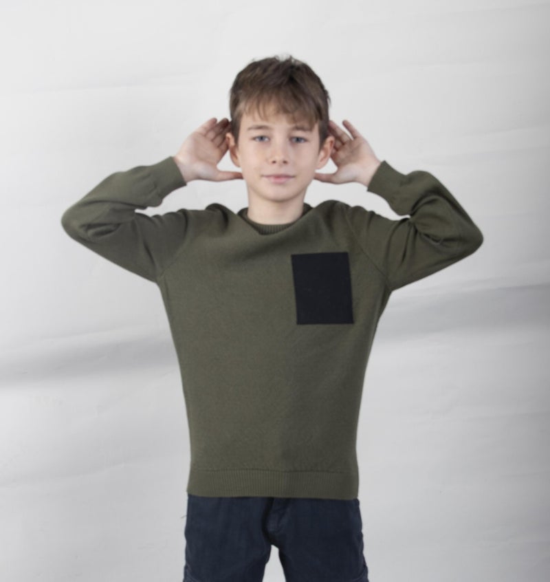 Pocket Detailed Child Knitwear SWEATER(C22-18937)