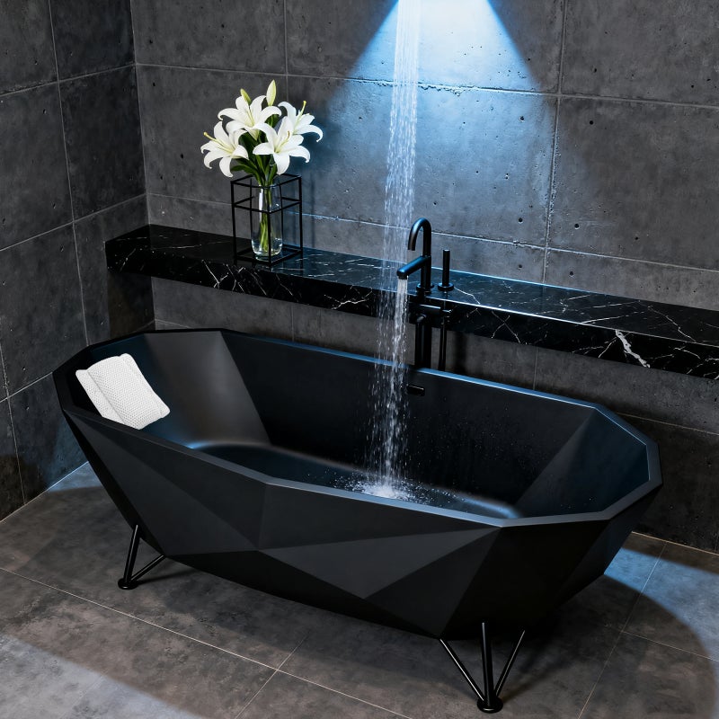 🚽 وسادة حمام ناعمة من في سي وإسفنج لدعم الرقبة وراحة الظهر في حوض الاستحمام - Image 5