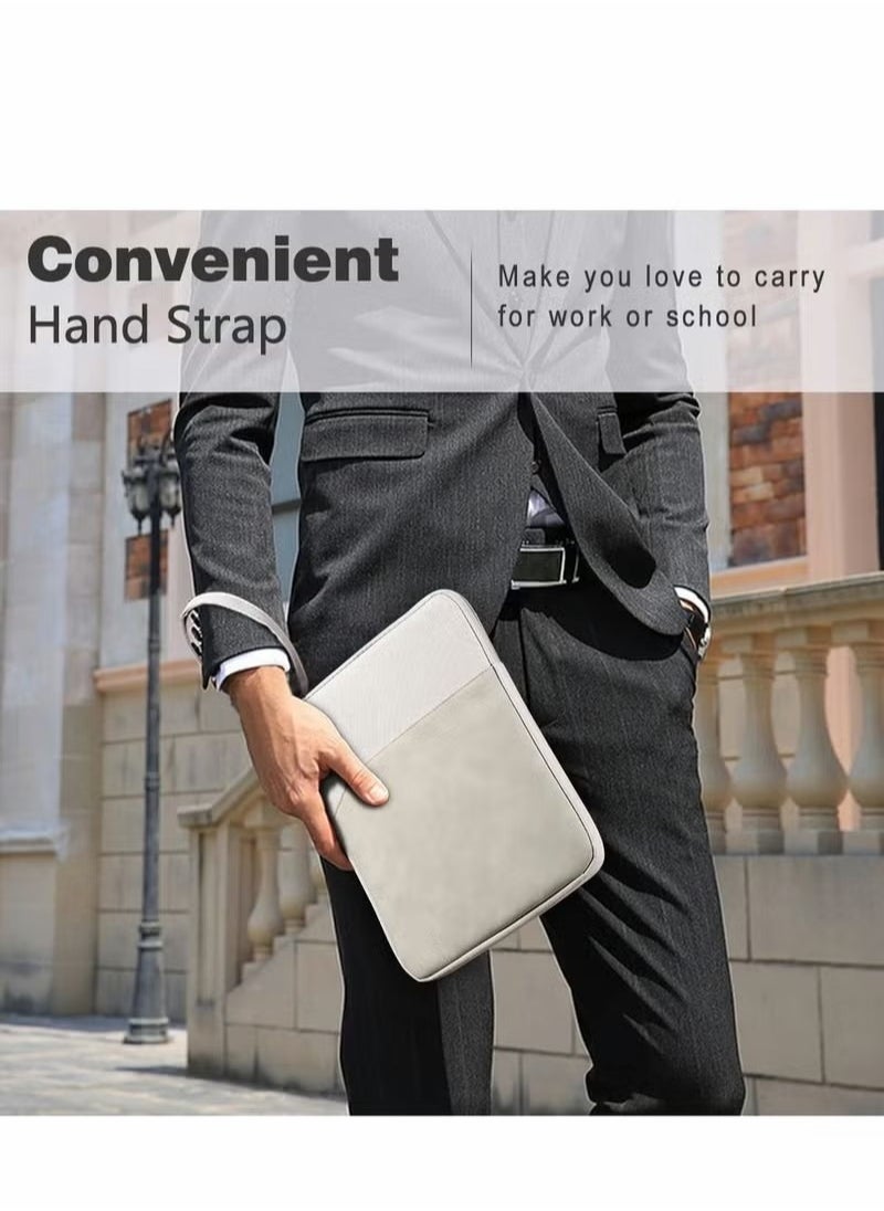 Generic - 9-11 Inch Tablet Sleeve Bag Carrying Case for iPad Pro 11 2021-2018, Air 5/4 10.9, 10.2, Galaxy Tab A8 10.5/Tab S8 11", Surface Go 2/1, Protective with Pocket, Light Gray - Image 1