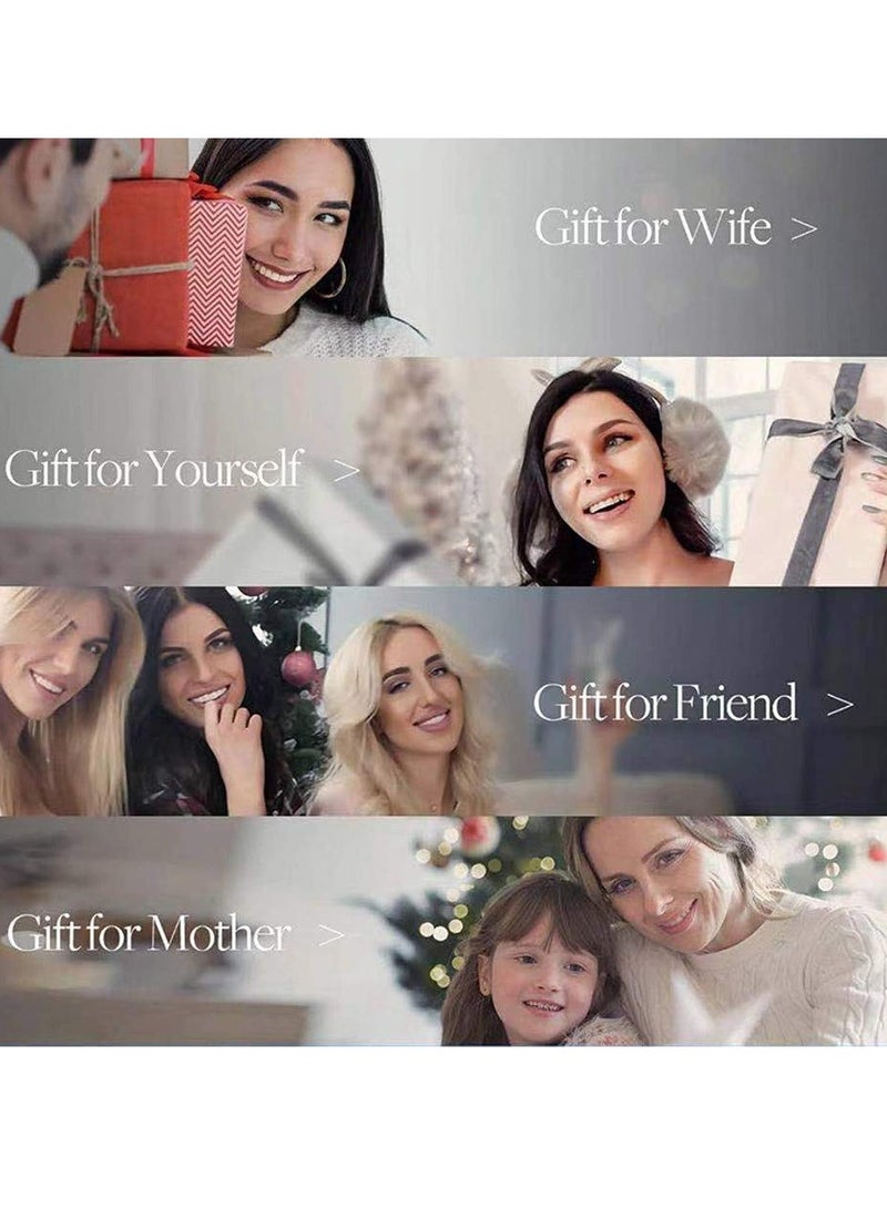 GUDOO زهور الورد المحفوظة في صندوق المجوهرات للنساء إلى الأبد زهور الورد الأبدي كهدية لذكرى عيد الميلاد - Image 4