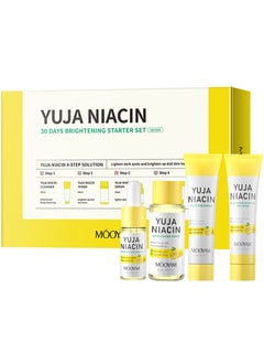 MOOYAM Yuja Niacin 30 Day Brightening Starter Set (Toner 40ml + Serum 10ml + Face Cream 30ml + Face Cleanser 20ml)  - Image 1