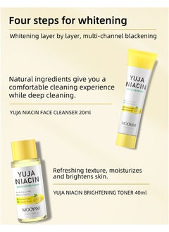 MOOYAM Yuja Niacin 30 Day Brightening Starter Set (Toner 40ml + Serum 10ml + Face Cream 30ml + Face Cleanser 20ml)  - Image 4