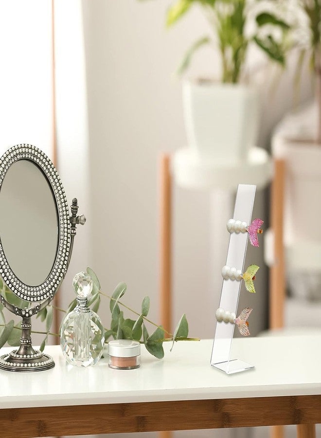 OGFC 999115 Pack of 2 Clear Acrylic Hair Clip Display Stand Barrette Display Stand Holder L-Shaped Hairpin Display Holder Hair Clip Organizer Stand Holder Hair Clip Stand Holder - Image 5