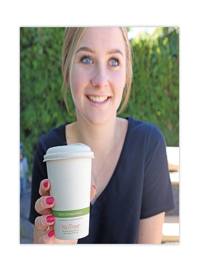 World Centric Pla Lids For Hot Cups, Fits 8 Oz Cups, White, 1,000/carton - Image 2