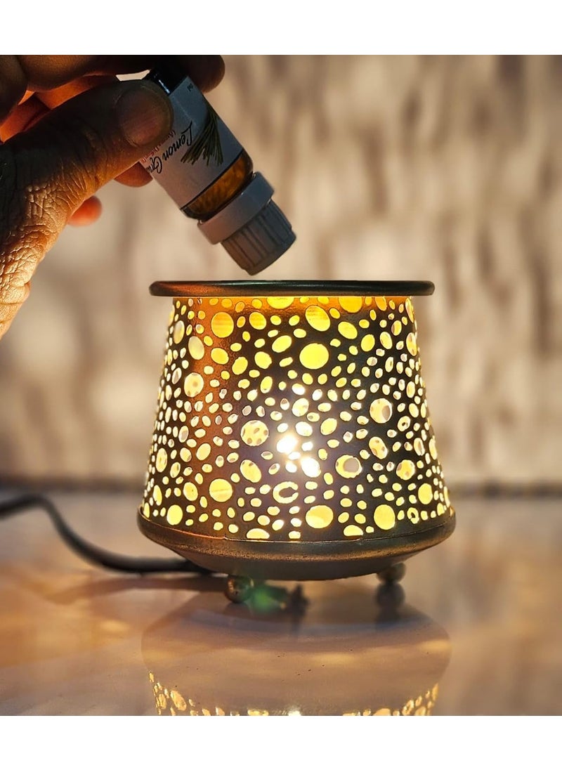 R.R.V. INTERNATIONAL RRV INTERNATIONAL Decorative Electric Moroccan StyleAroma Oil Burner Diffuser for Home Fragrance with 10ml Aroma Oil_ R 1978  - Image 2