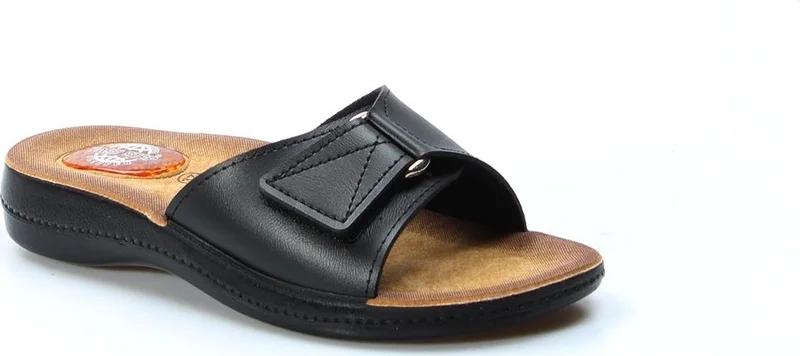 فاست ستيب Women's Casual Comfortable Summer Daily Home Holiday Buckled Mother Slippers Black 001zaelispoly