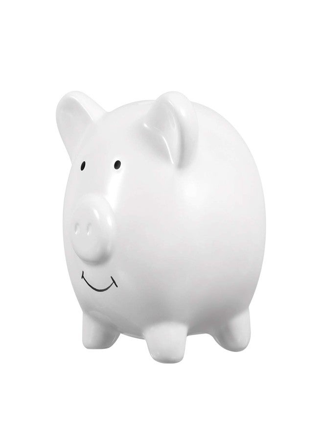 IMIKEYA Adorable Ceramic Piggy Bank Money Saving Pot for Boy Girl White Coin Bank for Decor and Present Choice - Image 1