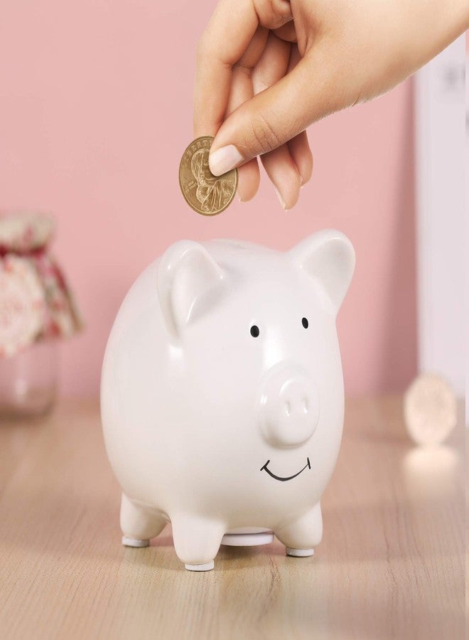 IMIKEYA Adorable Ceramic Piggy Bank Money Saving Pot for Boy Girl White Coin Bank for Decor and Present Choice - Image 3