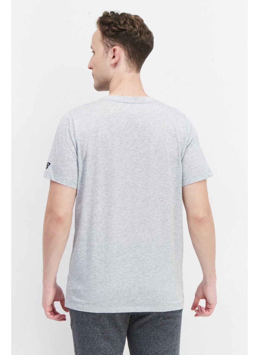 New Balance Men Sportswear Fit Short Sleeve Outdoor T-Shirt, Grey  - Image 2