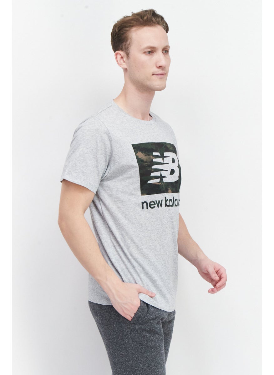 New Balance Men Sportswear Fit Short Sleeve Outdoor T-Shirt, Grey  - Image 4