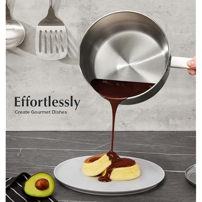 KOCH SYSTEME CS 14Cm Stainless Steel Sauce Pan Small Cooking Pot With Lid Premium Steel Saucepan Induction Milk Pan Stainless Steel Pot Oven Safe - Image 5