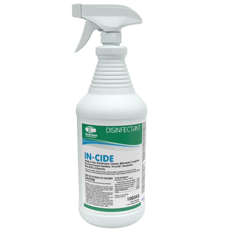 Theochem Laboratories in-Cide Multi Surface Fresh Disinfectant Cleaner (1 Quart) 2 Pack - Image 4
