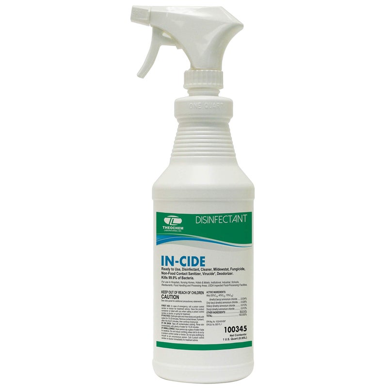 Theochem Laboratories in-Cide Multi Surface Fresh Disinfectant Cleaner (1 Quart) 2 Pack - Image 3