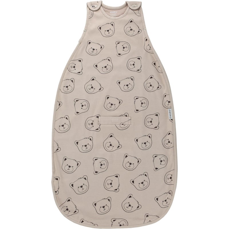 Woolino Woolino Merino Wool and Organic Cotton Ultimate Baby Sleep Sack 4 Season Baby Wearable Blanket TwoWay Zipper Adjustable Sleeping Bag Universal Size 224 Months Teddy Bear 