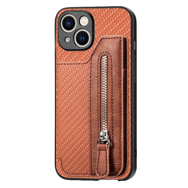 غطاء واقي بTPU لـ iPhone 17 / 17 Air / 17 Pro / 17 Pro Max مع حامل بطاقات وحماية من السقوط مع مقاوم للصدمات مع حامل قائم مع مغناطيس قوي باللون بني مغناطيسي بوظيفة حامل من مادة TPU - ModaStar - Image 1