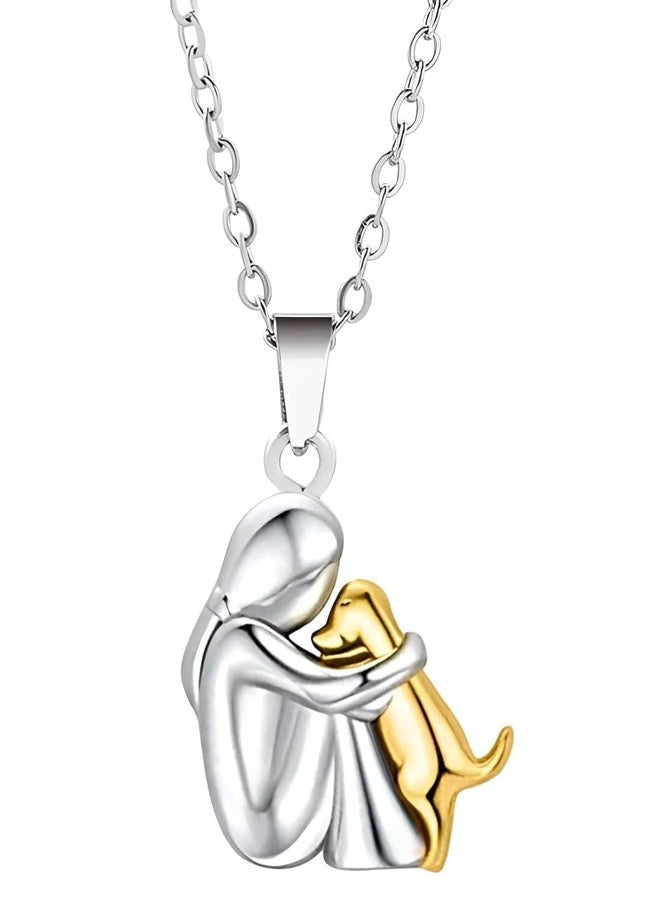 BharatBazaar Dog Lover Gifts, Pendant Pet Necklace, Jewellery Memorial Memory Friendship Gift For Women For Mum Sister Grandma Niece Birthday Gift - Image 1