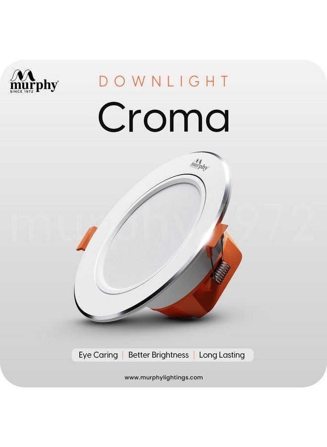 MURPHY Murphy Croma 9W Concealed LED Downlight | Pack of 4 | Warm White |Aluminium Finish | Eye-Caring & Long-Lasting Brightness | 2 Years Warranty | Suited for 3 Inch Junction Box - Image 2