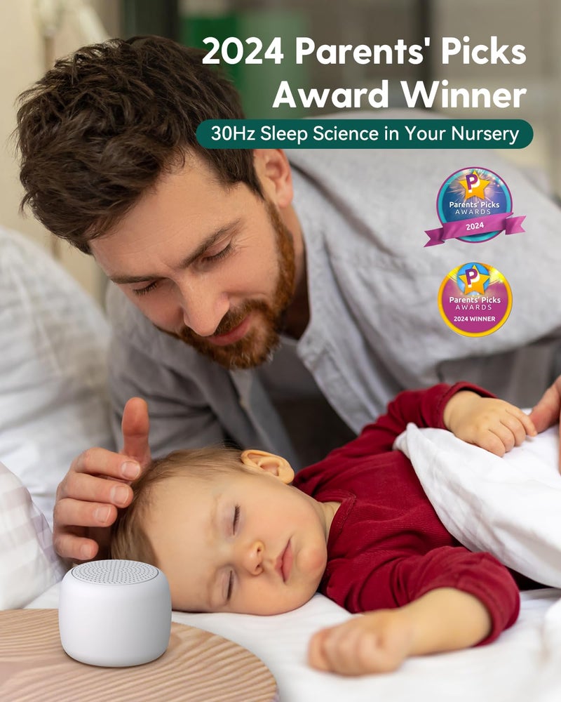 BABELIO آلة الضوضاء البيضاء الصغيرة آلة صوتية للبالغين والأطفال والرضع | 15 صوتًا غير متكرر | مؤقت | سهلة الحمل والسفر - أبيض - Image 4