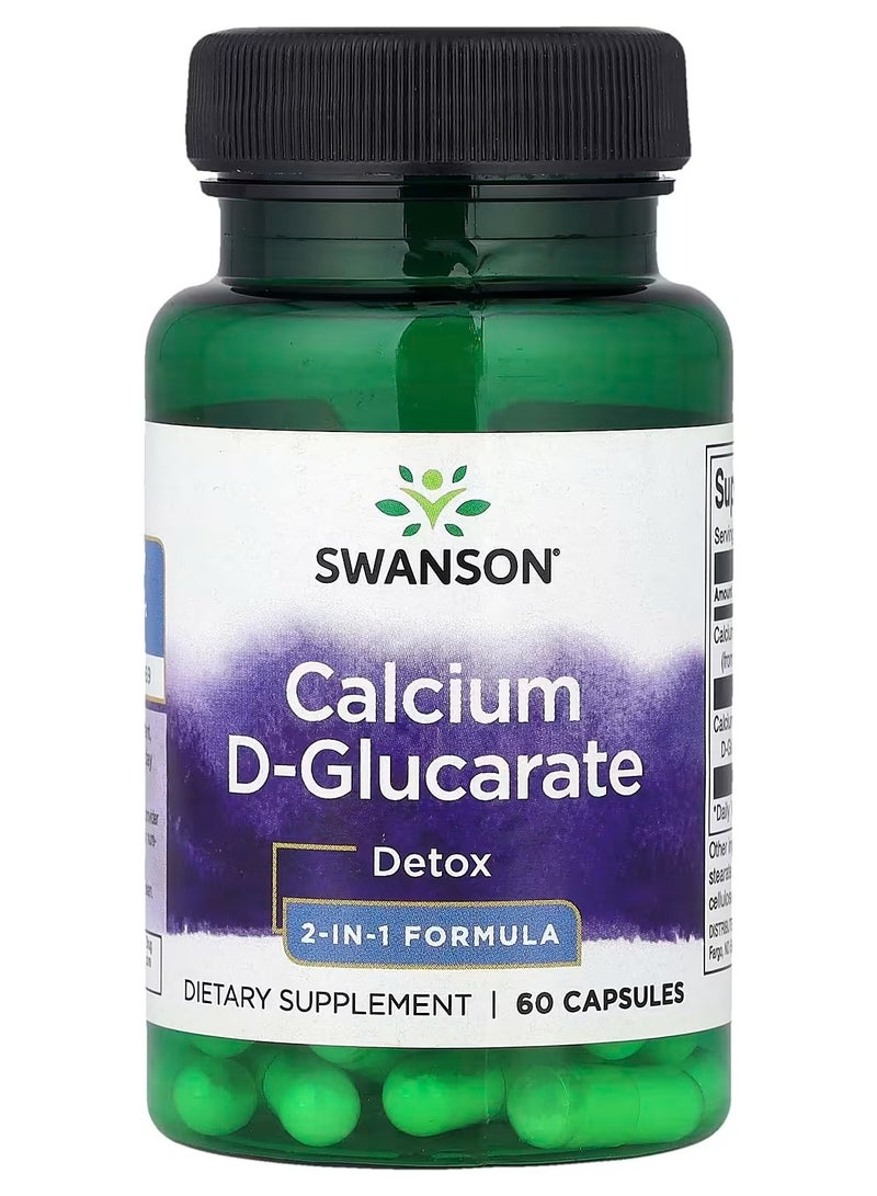 سوانسون، كالسيوم د-غلوكاريت، 60 كبسولة (250 ملغ لكل كبسولة)