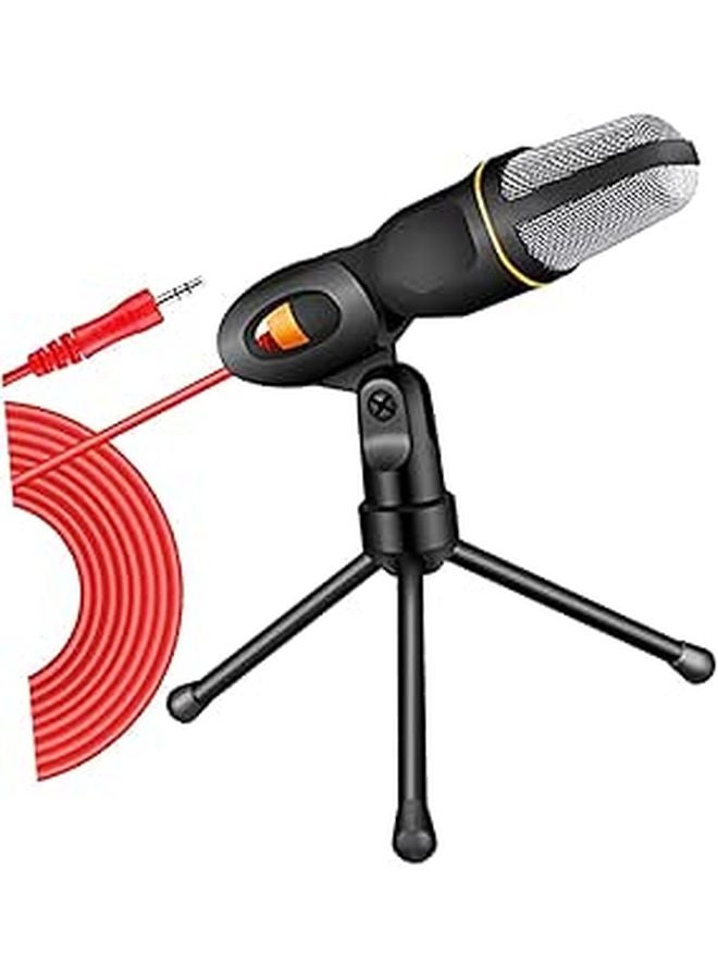 Black Adjustable Microphone Stand for PC Live Streaming Podcasting and Karaoke - Image 1