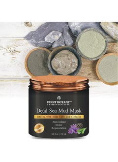 First Botany First Botany, 100% Natural Mineral-Infused Dead Sea Mud Mask 8.8oz Stem Cells Facial Treatment Skin Cleanser Pore Reducer Anti Aging Acne Treatment Blackhead Remover Cellulite & Natural Moisturizer  - Image 5