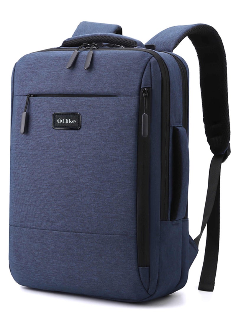 هايك Hike Unisex Slim Laptop Backpack 16-inch Water Resistant Shoulder Daypack with Built in USB Port for Travel/Business/College/School, HK911-BLUE - Image 1