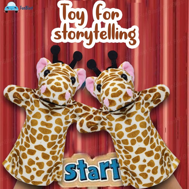 FunBlast Hand Puppets for Kids - Soft Hand Puppets for Kids, Story Telling Puppet for Kid, Plush Animals Hand Puppet Toys, Fun Play Learning Toys - Multicolor (Giraffe) - Image 5
