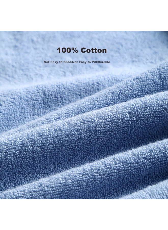 Muji Bath Towel, 7a Antibacterial, Xinjiang Cotton, 100% Pure Cotton, Low Shedding, Thickened, Soft, Men's Bath Towel, Sky Gray - Image 1