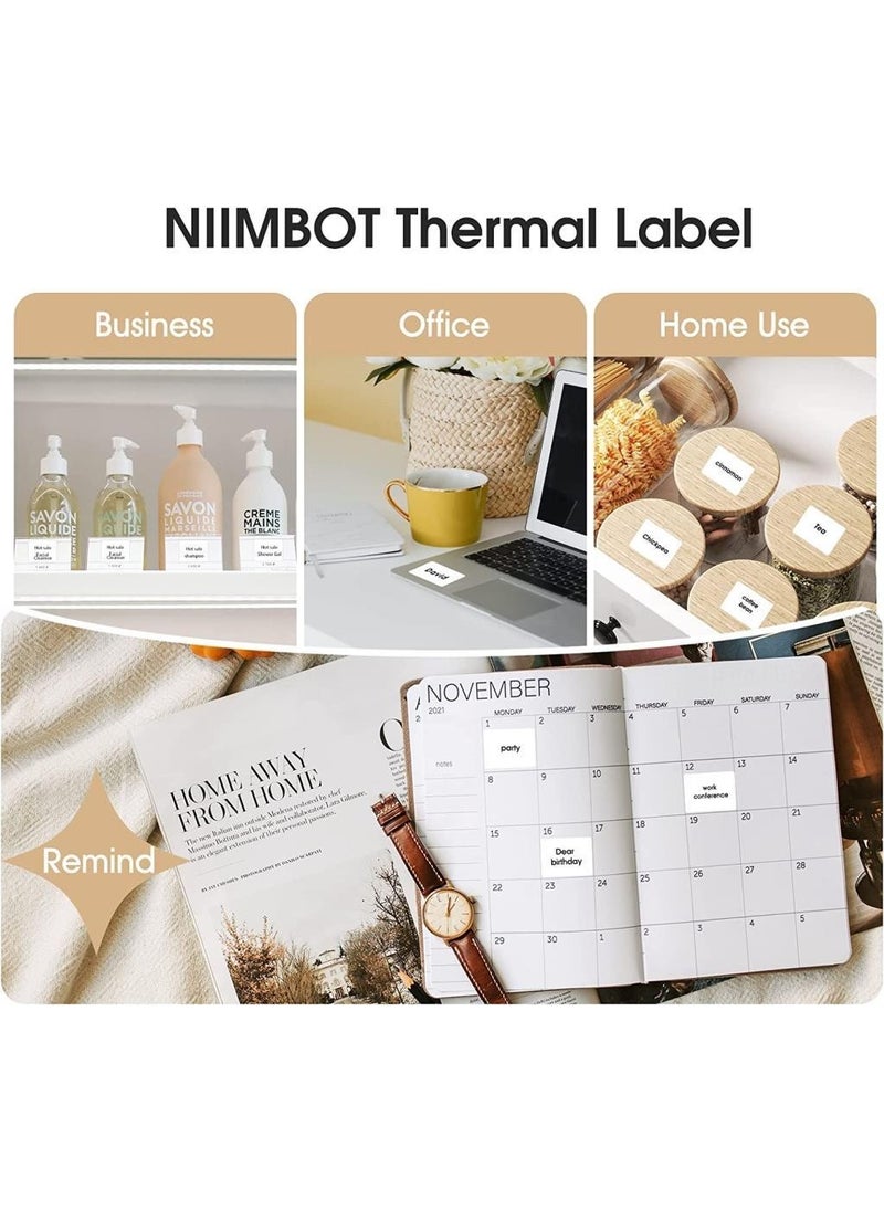 NIIMBOT - 50X30MM White Labels For B21/B1/B3S 230 Pieces Tear-proof, Water and Oil-proof - Image 1