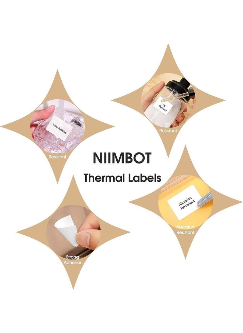 NIIMBOT - 50X30MM White Labels For B21/B1/B3S 230 Pieces Tear-proof, Water and Oil-proof - Image 1
