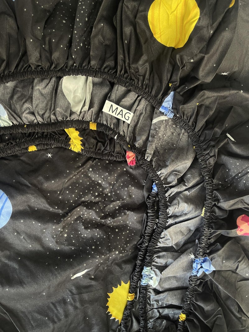 ماج Mag 4pcs فضاء أوراق التوأم كواكب الفضاء الخارجي صفائح الفضاء سرير الفضاء الفائقة الناعمة - Image 3