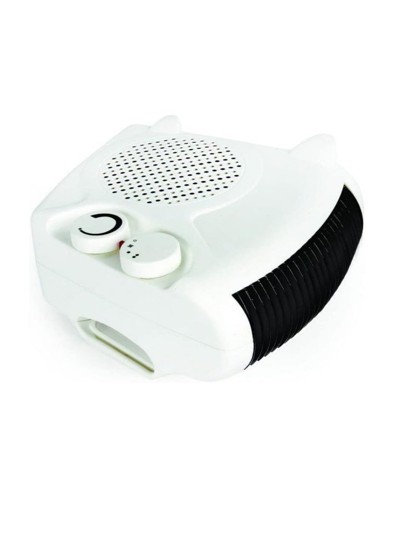 Portable Fan Heater with Overheat Protection, Adjustable Thermostat, 2 Heating Levels, Cool & Warm Wind Modes, Automatic Safety Shut-Off, and Power Indicator Light for Home & Office  - Image 3