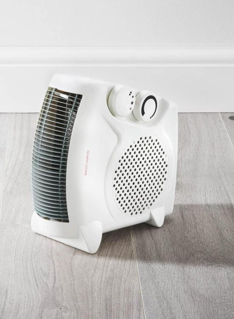 Portable Fan Heater with Overheat Protection, Adjustable Thermostat, 2 Heating Levels, Cool & Warm Wind Modes, Automatic Safety Shut-Off, and Power Indicator Light for Home & Office  - Image 4